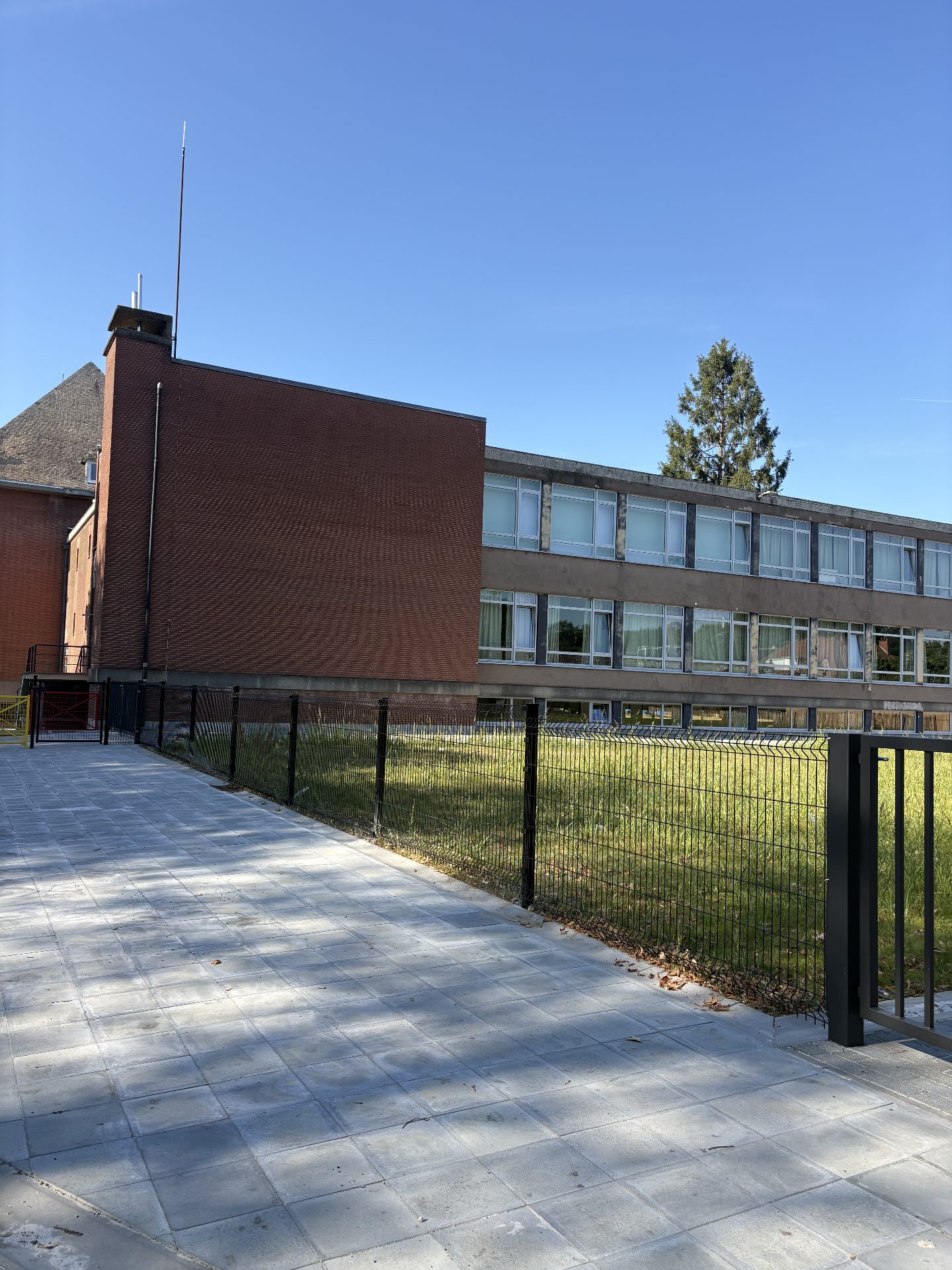Black double wire mesh fencing
