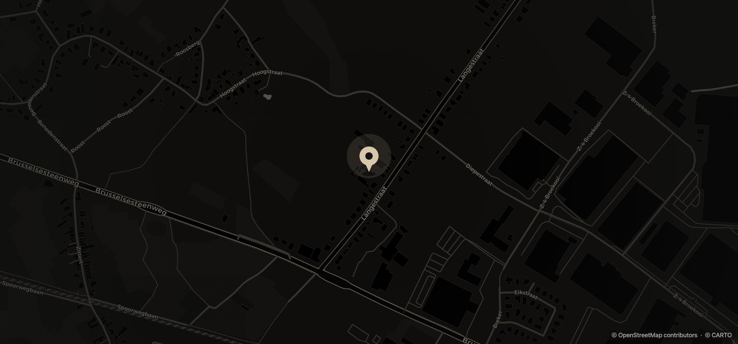 Map showing VR Fencing at Langestraat 19, 1730 Asse